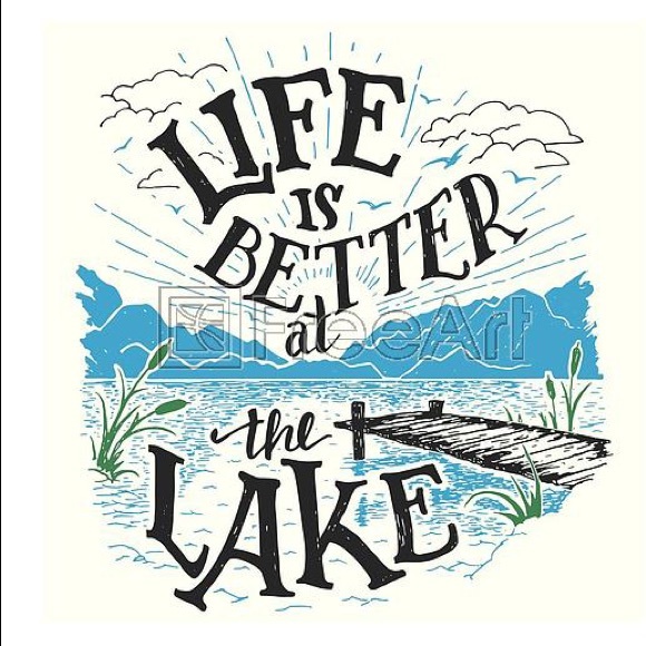 Lake House Sign Home Decor Shabby Chic White Black - Picture 4 of 6